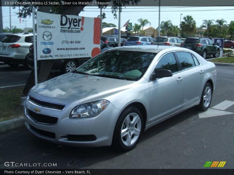 Silver Ice Metallic / Titanium 2010 Chevrolet Malibu LS Sedan