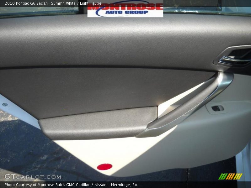 Summit White / Light Taupe 2010 Pontiac G6 Sedan