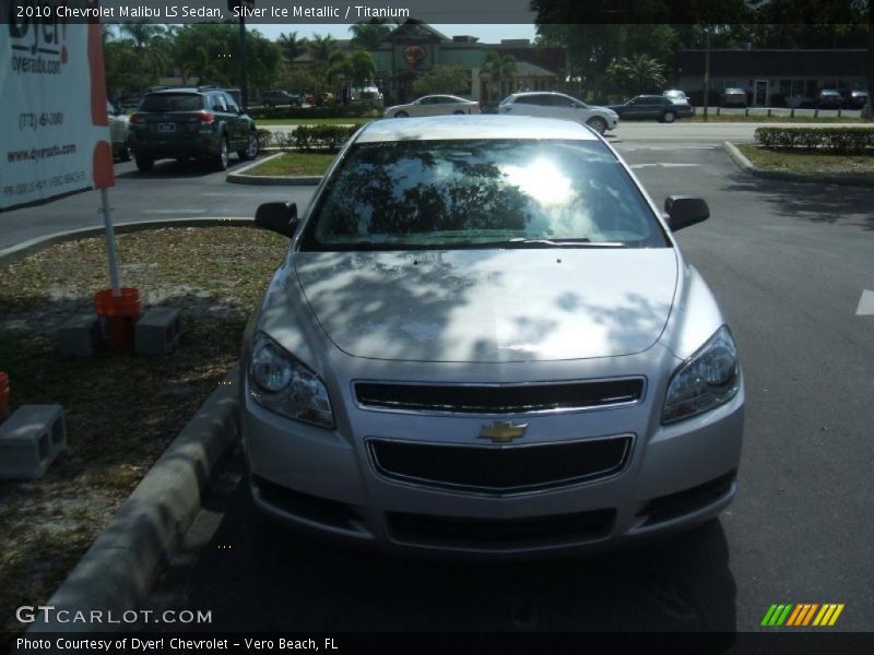 Silver Ice Metallic / Titanium 2010 Chevrolet Malibu LS Sedan