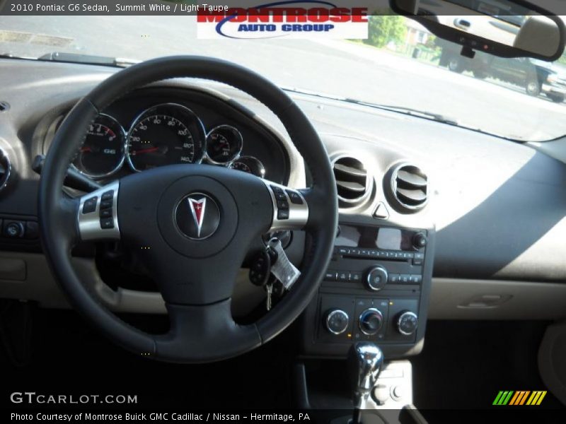 Summit White / Light Taupe 2010 Pontiac G6 Sedan