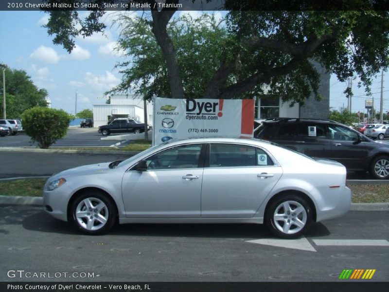 Silver Ice Metallic / Titanium 2010 Chevrolet Malibu LS Sedan
