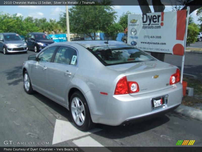Silver Ice Metallic / Titanium 2010 Chevrolet Malibu LS Sedan
