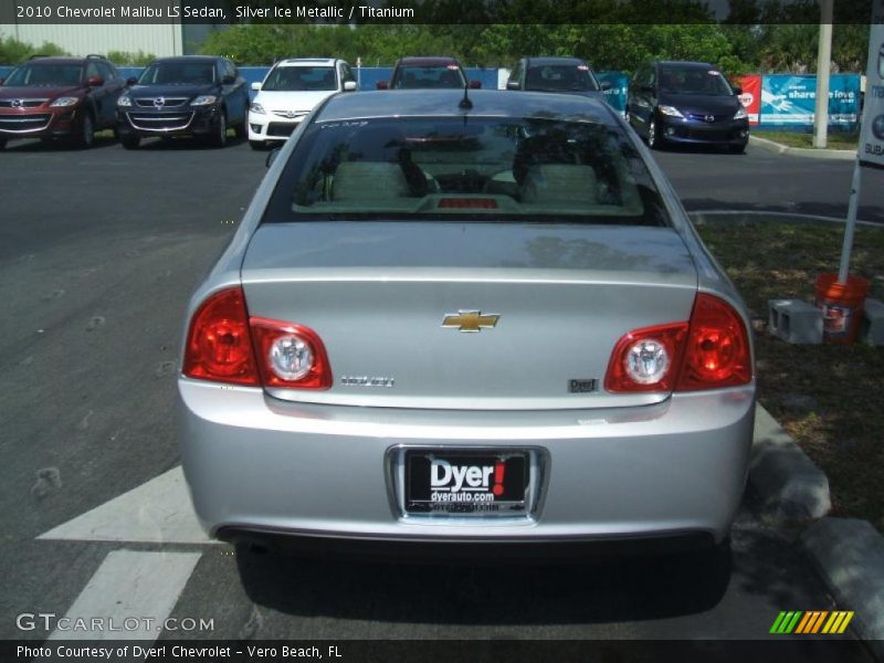 Silver Ice Metallic / Titanium 2010 Chevrolet Malibu LS Sedan