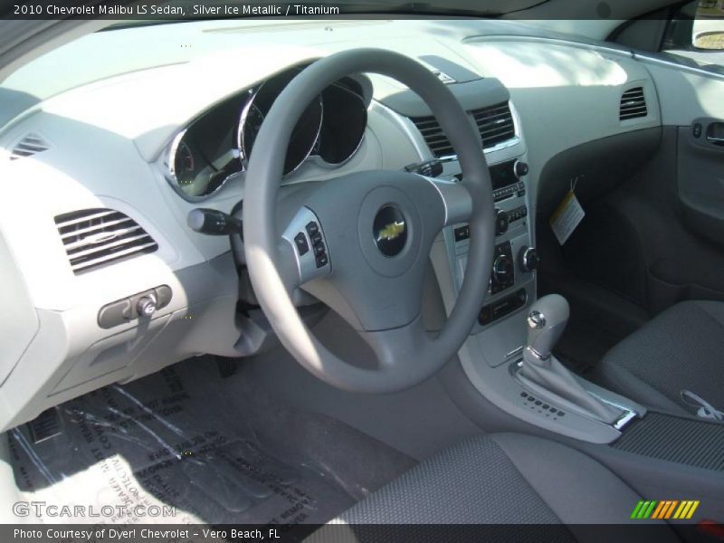 Silver Ice Metallic / Titanium 2010 Chevrolet Malibu LS Sedan