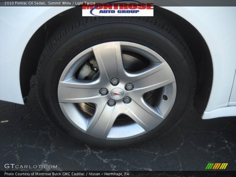 Summit White / Light Taupe 2010 Pontiac G6 Sedan