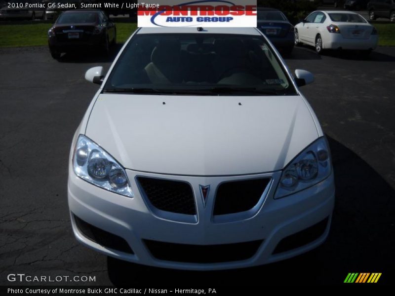 Summit White / Light Taupe 2010 Pontiac G6 Sedan