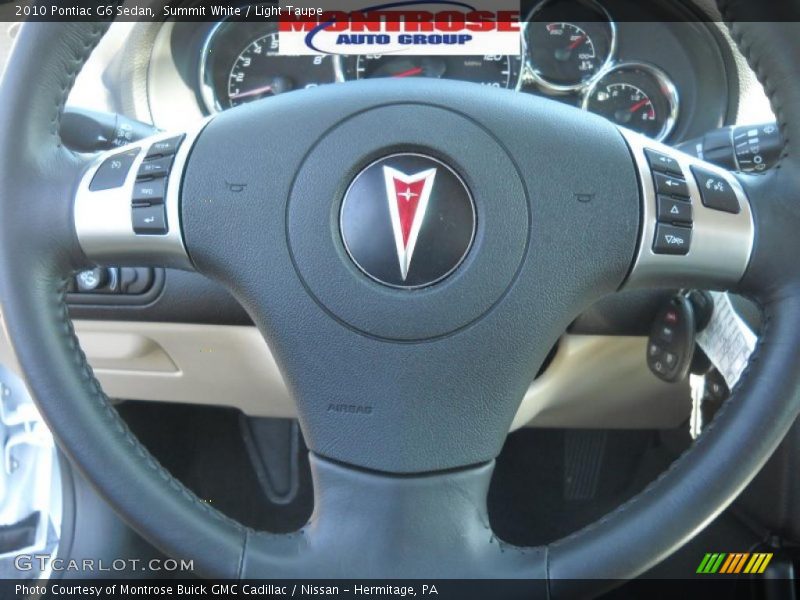Summit White / Light Taupe 2010 Pontiac G6 Sedan