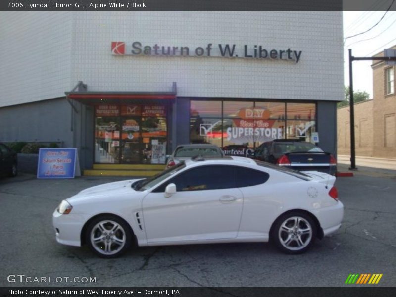 Alpine White / Black 2006 Hyundai Tiburon GT