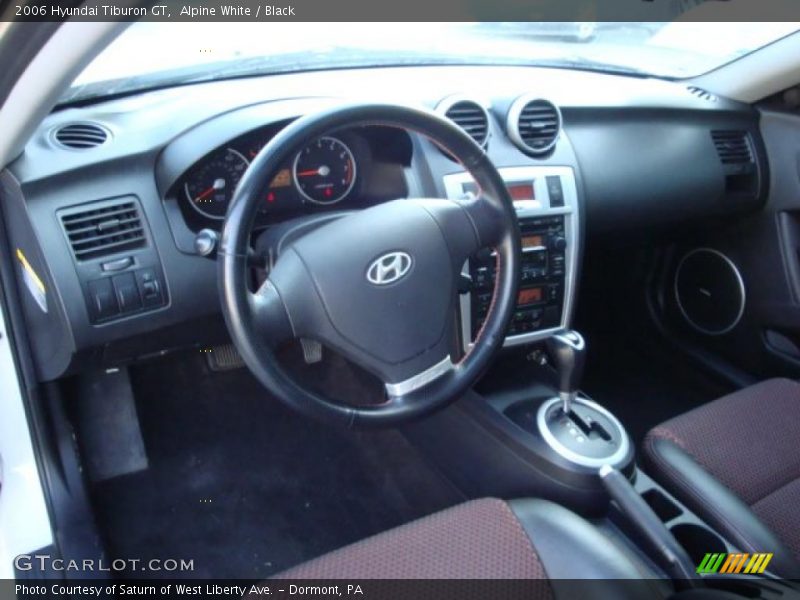 Alpine White / Black 2006 Hyundai Tiburon GT