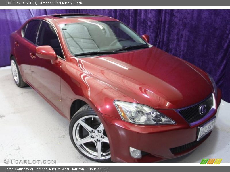 Matador Red Mica / Black 2007 Lexus IS 350