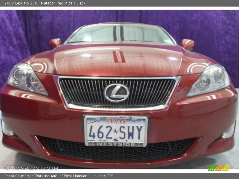 Matador Red Mica / Black 2007 Lexus IS 350