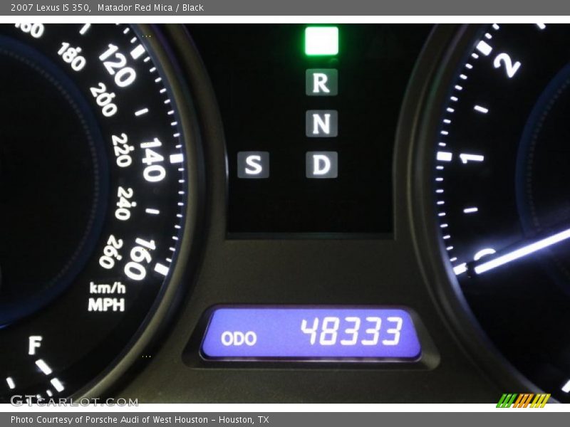 Matador Red Mica / Black 2007 Lexus IS 350