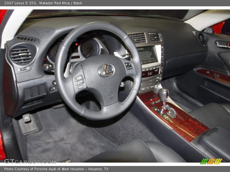 Matador Red Mica / Black 2007 Lexus IS 350