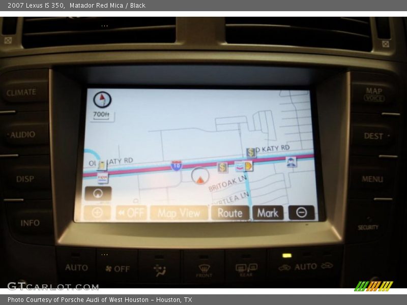 Matador Red Mica / Black 2007 Lexus IS 350