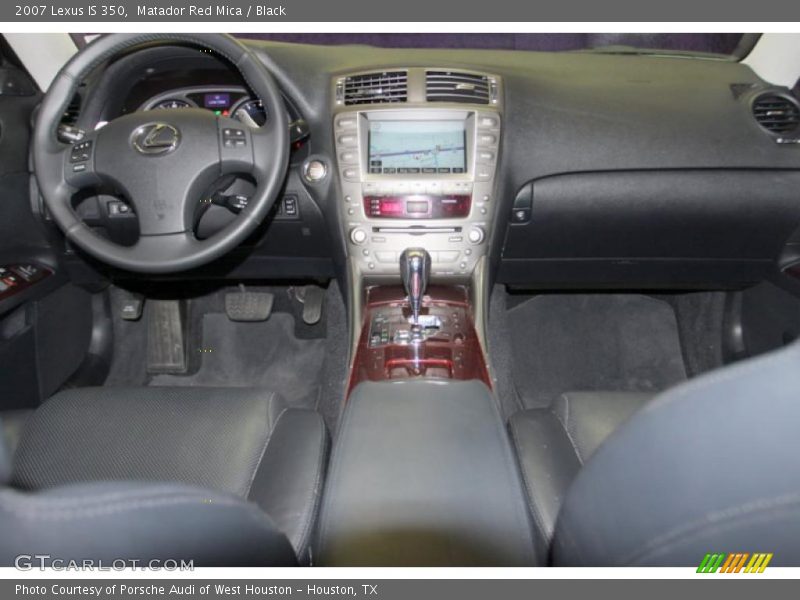 Matador Red Mica / Black 2007 Lexus IS 350