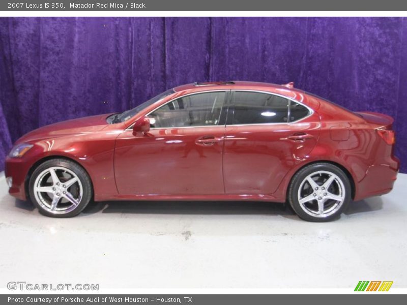 Matador Red Mica / Black 2007 Lexus IS 350
