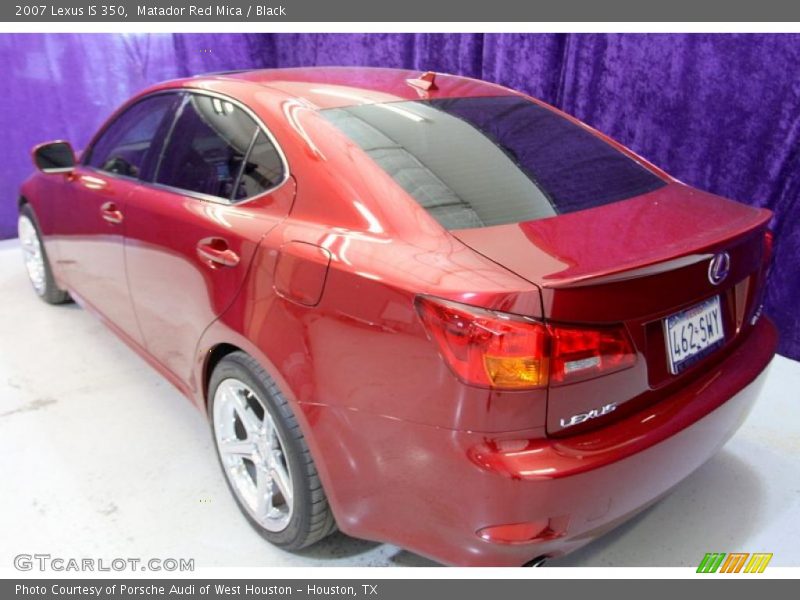 Matador Red Mica / Black 2007 Lexus IS 350