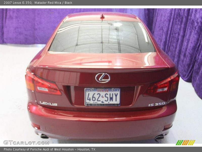 Matador Red Mica / Black 2007 Lexus IS 350