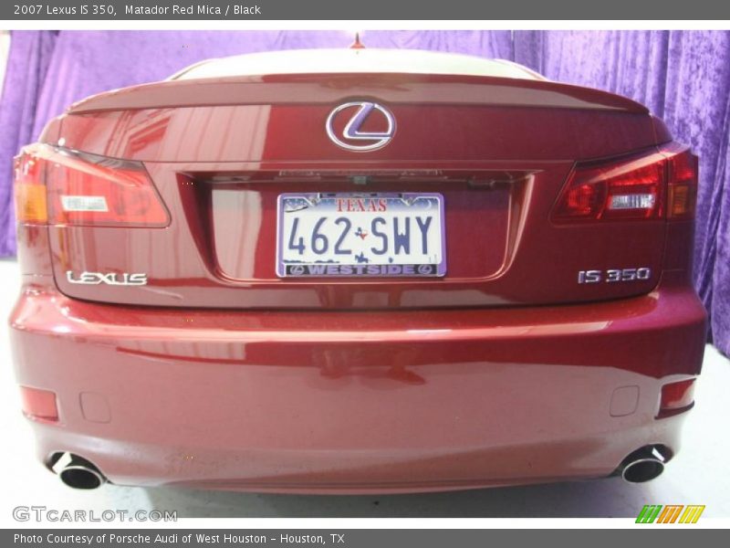Matador Red Mica / Black 2007 Lexus IS 350