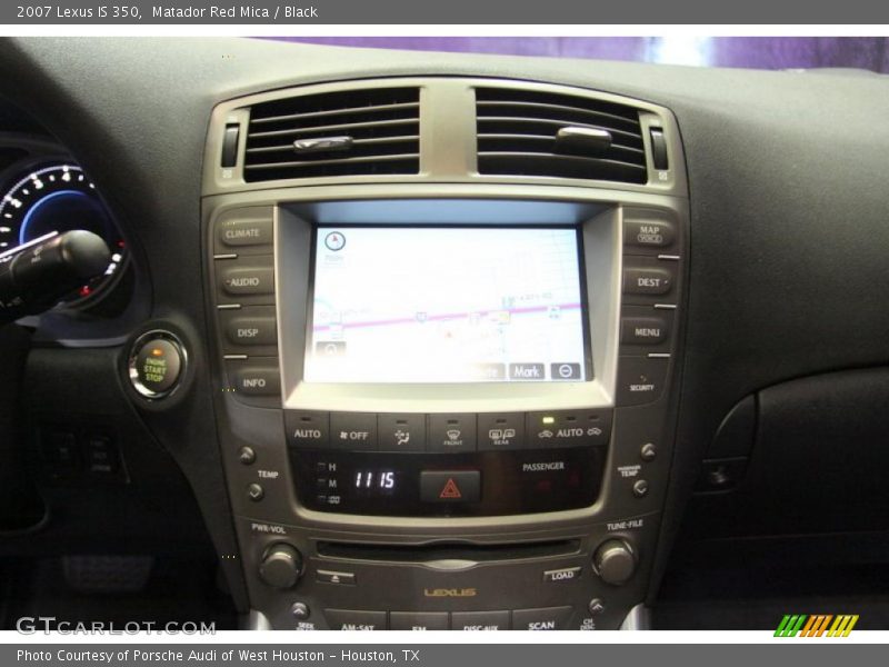 Matador Red Mica / Black 2007 Lexus IS 350
