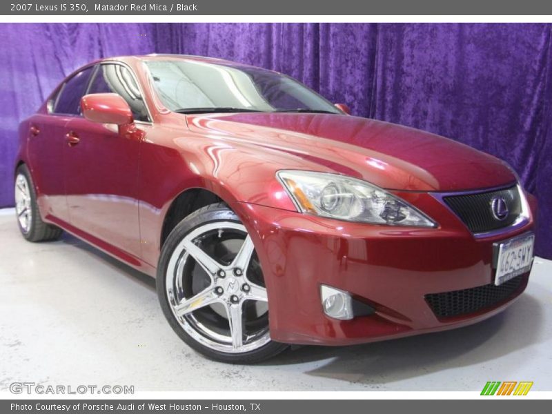 Matador Red Mica / Black 2007 Lexus IS 350