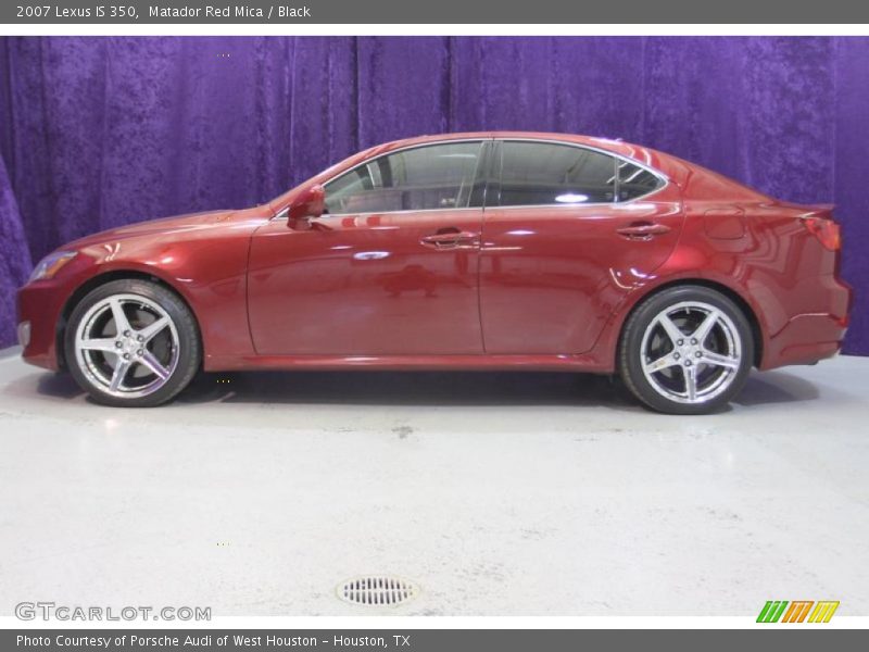 Matador Red Mica / Black 2007 Lexus IS 350