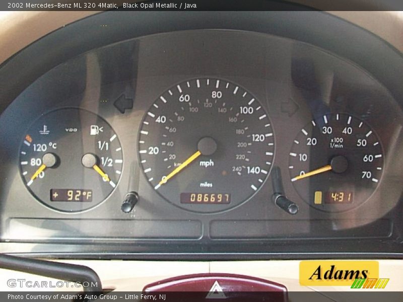 Black Opal Metallic / Java 2002 Mercedes-Benz ML 320 4Matic