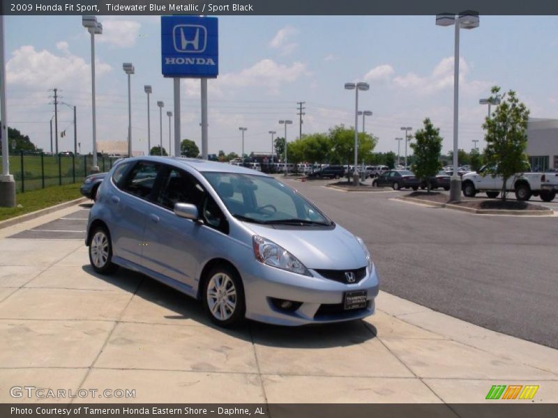 Tidewater Blue Metallic / Sport Black 2009 Honda Fit Sport