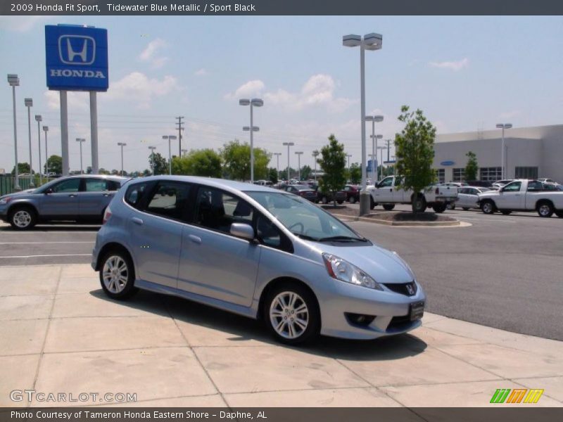 Tidewater Blue Metallic / Sport Black 2009 Honda Fit Sport