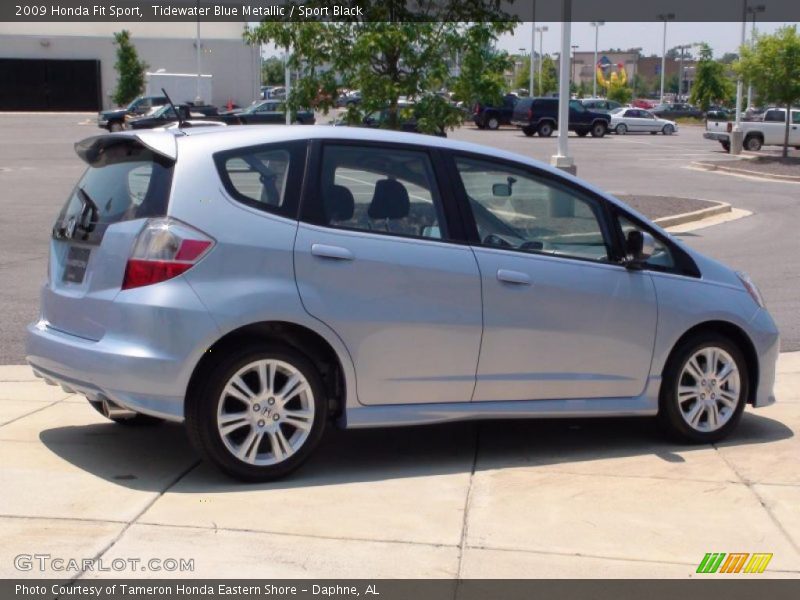 Tidewater Blue Metallic / Sport Black 2009 Honda Fit Sport