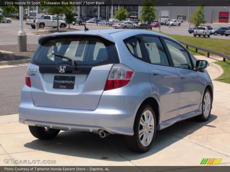 Tidewater Blue Metallic / Sport Black 2009 Honda Fit Sport