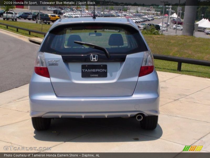 Tidewater Blue Metallic / Sport Black 2009 Honda Fit Sport