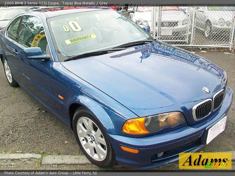 Topaz Blue Metallic / Grey 2000 BMW 3 Series 323i Coupe