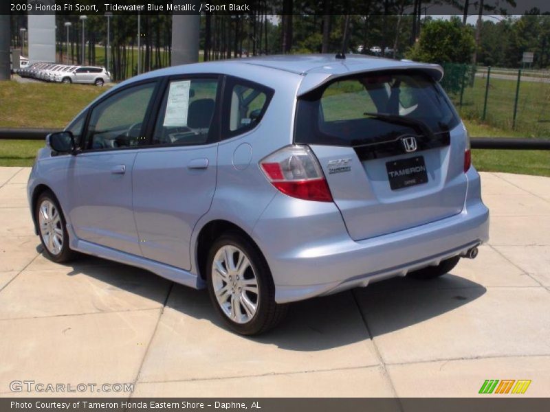Tidewater Blue Metallic / Sport Black 2009 Honda Fit Sport