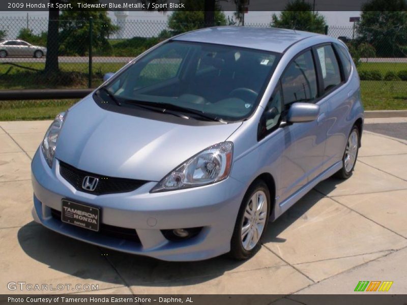 Tidewater Blue Metallic / Sport Black 2009 Honda Fit Sport