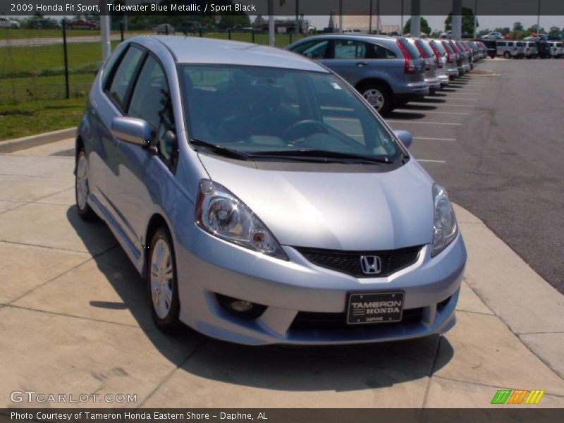 Tidewater Blue Metallic / Sport Black 2009 Honda Fit Sport
