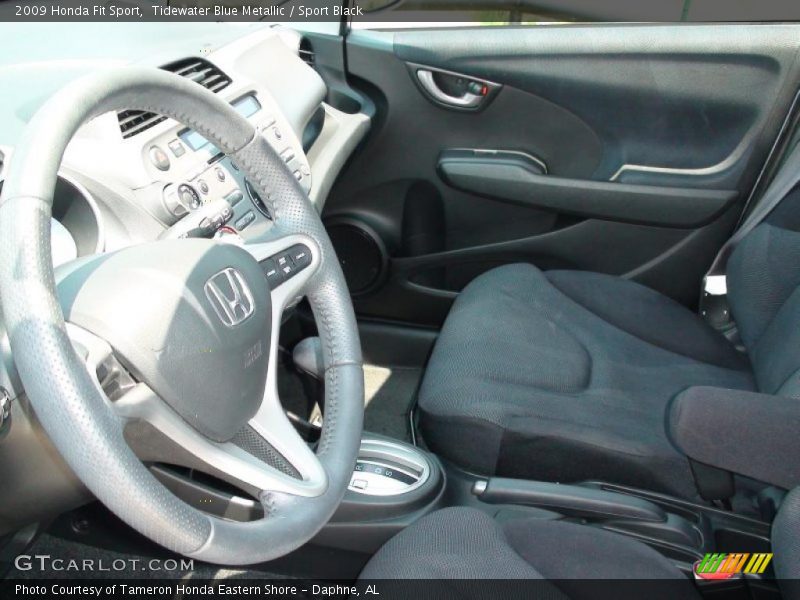 Tidewater Blue Metallic / Sport Black 2009 Honda Fit Sport