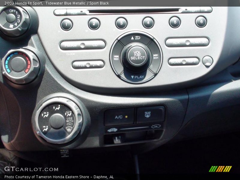 Tidewater Blue Metallic / Sport Black 2009 Honda Fit Sport