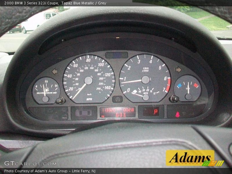 Topaz Blue Metallic / Grey 2000 BMW 3 Series 323i Coupe
