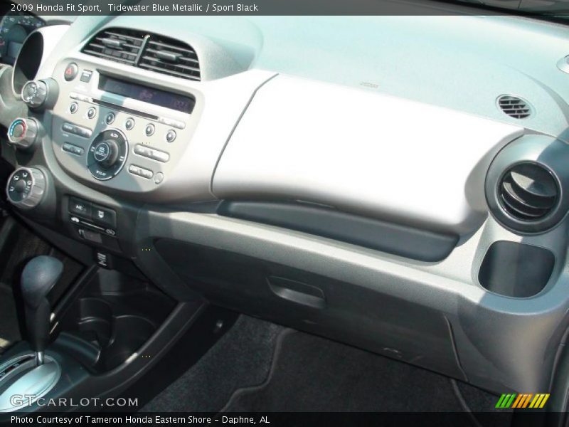 Tidewater Blue Metallic / Sport Black 2009 Honda Fit Sport