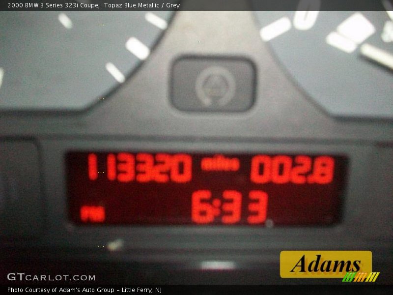 Topaz Blue Metallic / Grey 2000 BMW 3 Series 323i Coupe