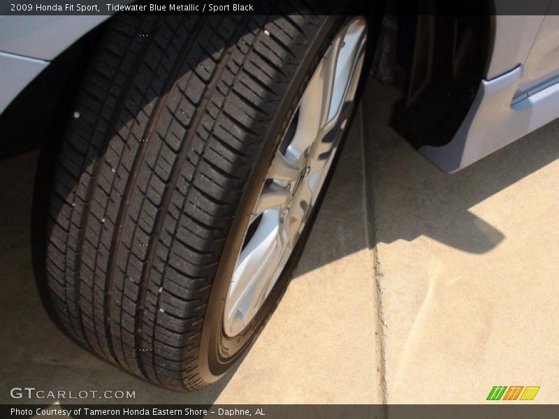 Tidewater Blue Metallic / Sport Black 2009 Honda Fit Sport
