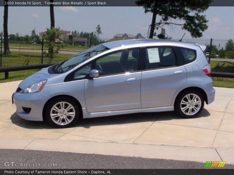 Tidewater Blue Metallic / Sport Black 2009 Honda Fit Sport