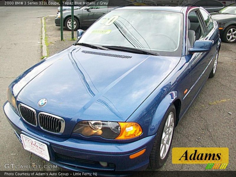 Topaz Blue Metallic / Grey 2000 BMW 3 Series 323i Coupe