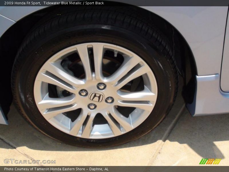 Tidewater Blue Metallic / Sport Black 2009 Honda Fit Sport
