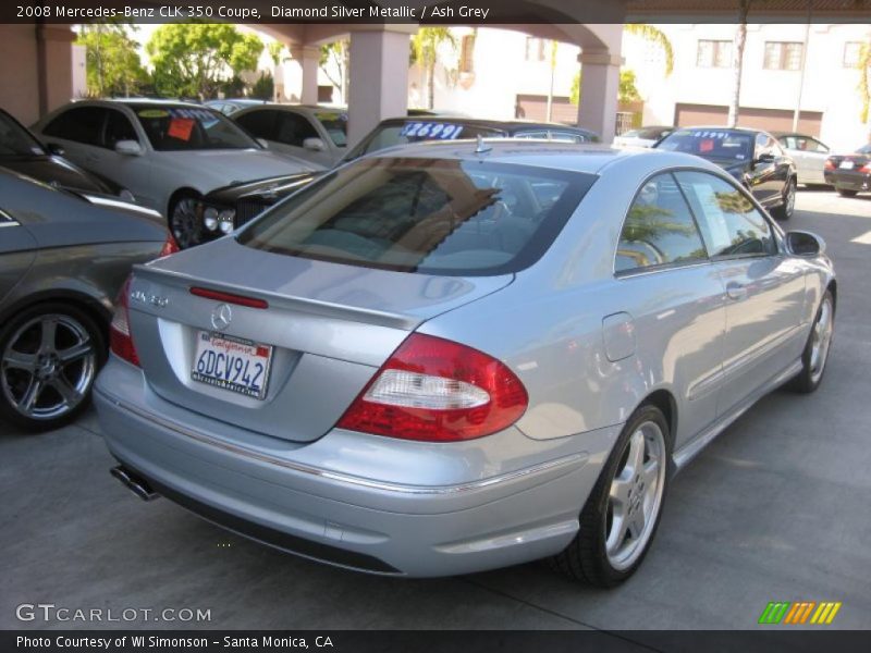 Diamond Silver Metallic / Ash Grey 2008 Mercedes-Benz CLK 350 Coupe