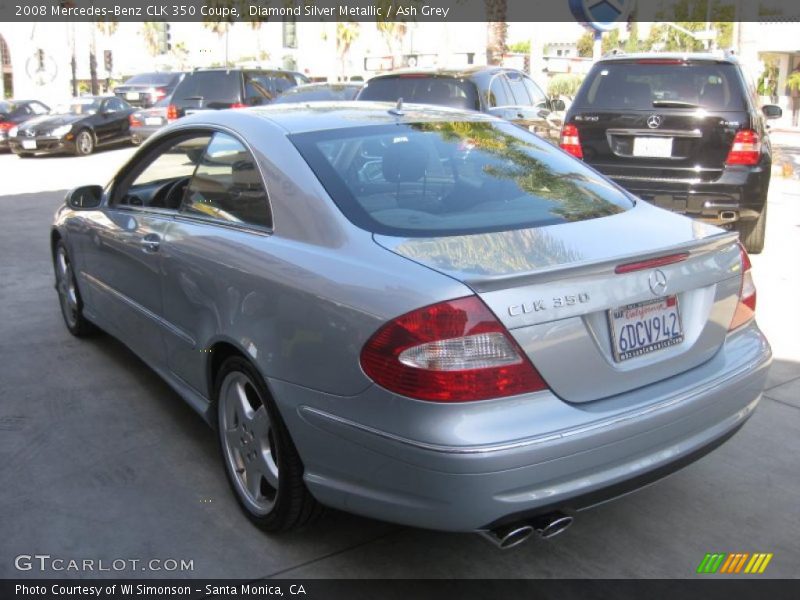 Diamond Silver Metallic / Ash Grey 2008 Mercedes-Benz CLK 350 Coupe