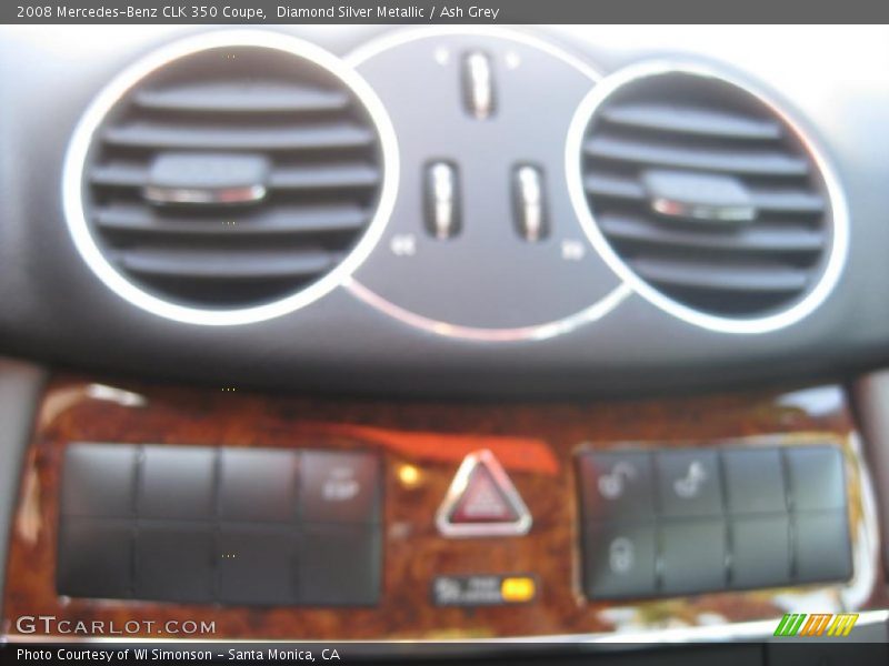 Diamond Silver Metallic / Ash Grey 2008 Mercedes-Benz CLK 350 Coupe