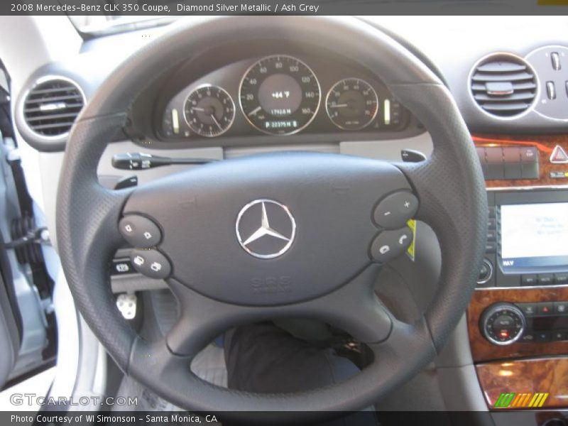 Diamond Silver Metallic / Ash Grey 2008 Mercedes-Benz CLK 350 Coupe