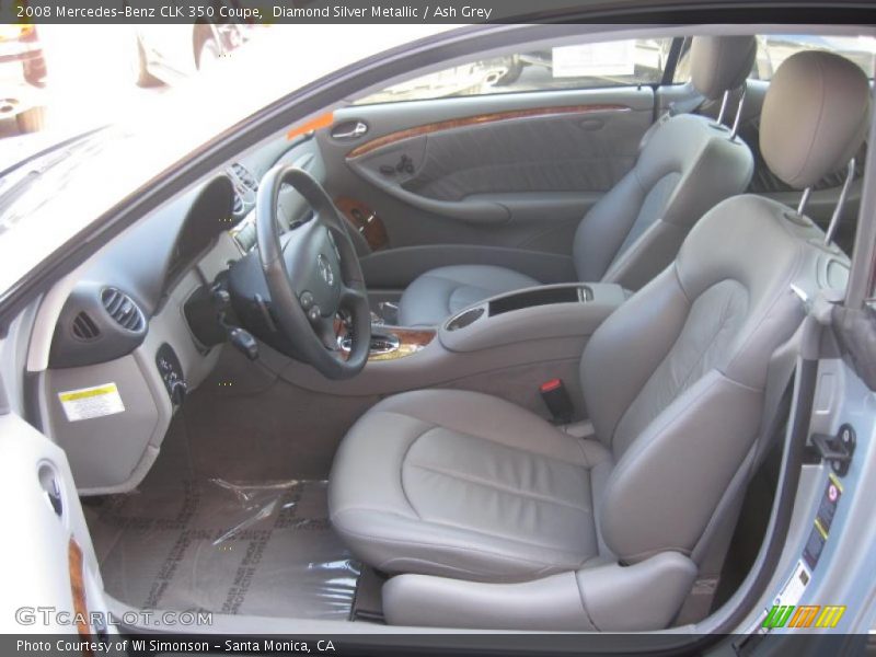 Diamond Silver Metallic / Ash Grey 2008 Mercedes-Benz CLK 350 Coupe